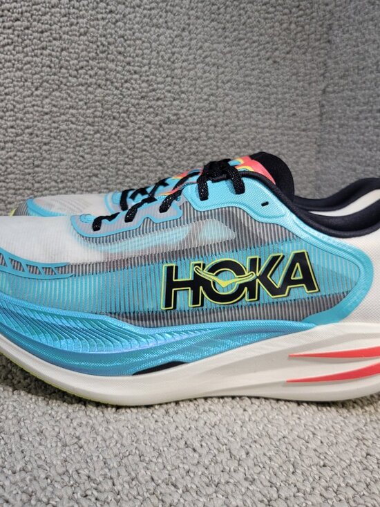 Hoka One Cielo X1 2.0 Unisex Size W12.5 M11.5 Frost Black Running Shoes 1162053 main image 12